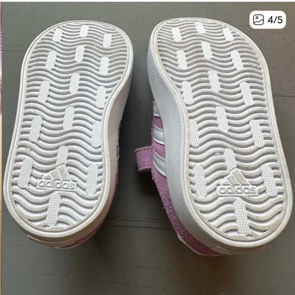 Adidas Toddler size 6 Purple and White Sneakers - Picture 3 of 3